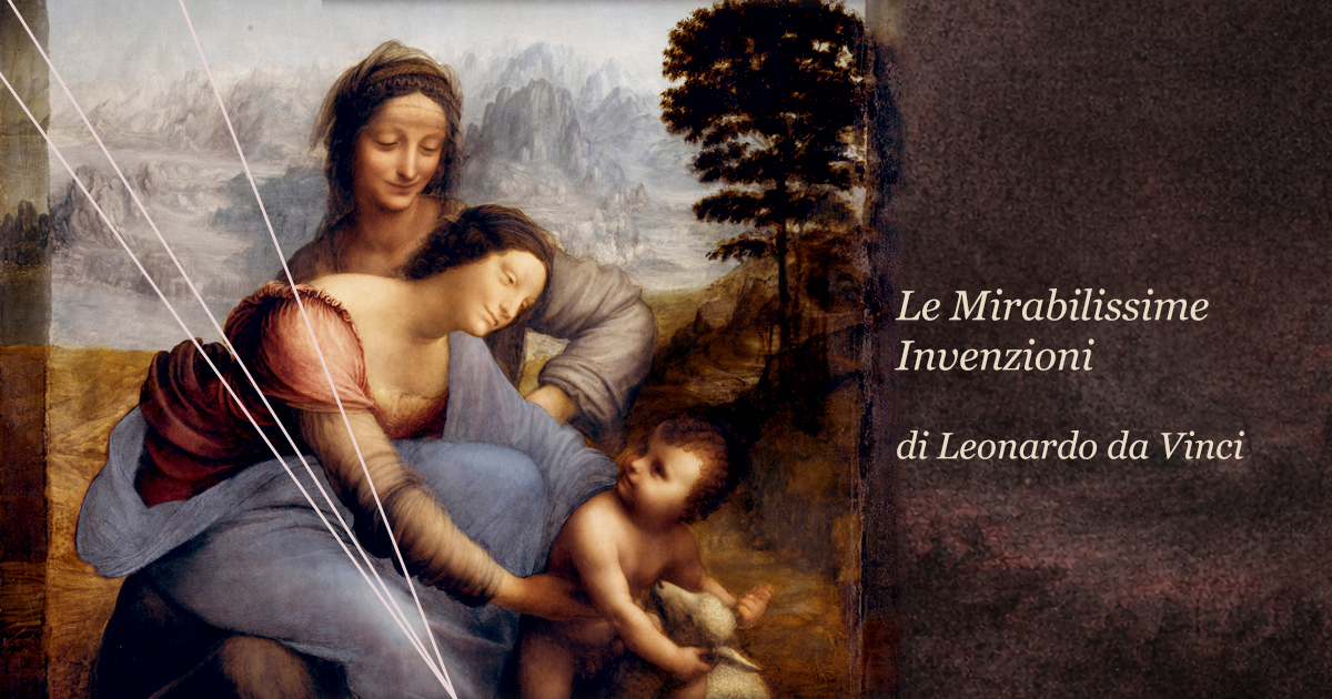 Sant’Anna di Leonardo da Vinci: primo livello di costruzione evidenziato con il gruppo delle figure in primo piano e porzioni di paesaggio a quota inferiore; le aree riferibili ad altri livelli sono attenuate